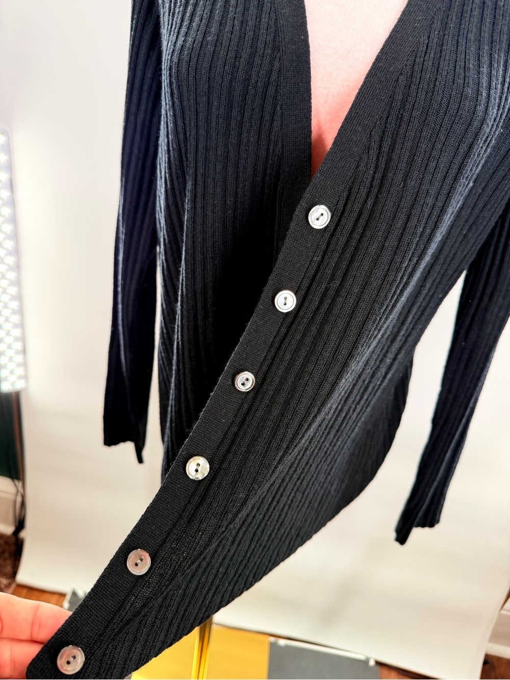 EUC Eileen Fisher V Neck Merino Wool Cardigan - Picture 3 of 7